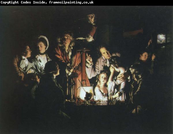 Joseph Wright experiment with a bird in an air pump